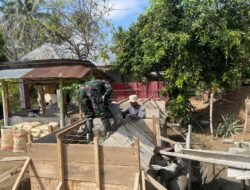 Dukungan Babinsa 1315-02 Limboto Tingkatkan Semangat Pekerja Jembatan Perintis