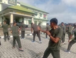 Latihan Pencak Silat Militer Jadi Upaya Kodim 1315 Kab. Gorontalo Perkuat Kesiapan Fisik Dan Mental Prajurit