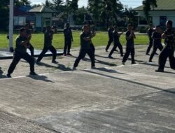 Latihan Pencak Silat Militer Kodim 1315/Kab. Gorontalo Tingkatkan Ketangkasan Prajurit Hadapi Berbagai Tantangan Tugas Lapangan
