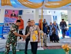 Kehadiran Babinsa Koramil 1315-02/Limboto Warnai Peresmian Ruang Administrasi Dan Area Bermain TK Pembina 1