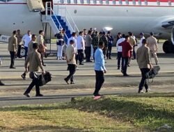Pengamanan Ketat Iringi Keberangkatan Presiden RI Prabowo Subianto Dari Gorontalo Bersama Pendampingan Dandim 1315/Kab. Gorontalo