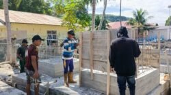 Pembangunan Jembatan Perintis Garuda Biluhu Timur Berlanjut, Personel Koramil 1315-03/Tabongo Aktif Melaksanakan Pendampingan