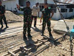 Babinsa Koramil 1315-02 Limboto Dampingi Danrem 133/Nani Wartabone Tinjau Progres Pembangunan Jembatan Gantung Perintis Garuda Hutuo
