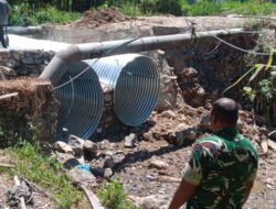 Pastikan Pekerjaan Berjalan Optimal Dandim 1315/Kabupaten Gorontalo Tinjau Pembangunan Jembatan Armco Kelurahan Polohungo Secara Langsung
