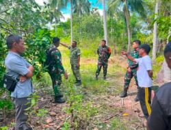 Peninjauan Lahan TNI AD Bersama Personel Kodim 1315/Kabupaten Gorontalo Dukung Pembangunan Koramil Biluhu Segera Terwujud