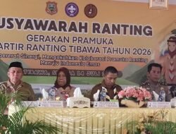 Musyawarah Gerakan Pramuka Kwartir Ranting Tibawa Dihadiri Babinsa Koramil 1315-04/Tibawa Bersama Unsur Pendidikan Kabupaten Gorontalo