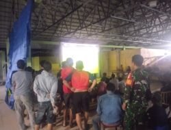 Personel Kodim 1315/Kab. Gorontalo Hadir Jaga Keamanan Nonton Bareng Semifinal Piala Dunia Pada Tiga Belas Lokasi