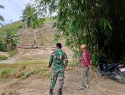 Jembatan Beton Armco Desa Tuladenggi Terus Berproses Bersama Pendampingan Personel Koramil 1315-01/Telaga Secara Maksimal Hari Ini