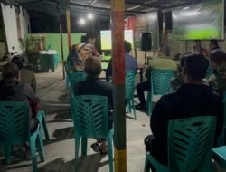 Silaturahmi Personel Kodim 1315/Kab. Gorontalo Dan Warga Desa Binaan Makin Erat Melalui Nonton Bareng Piala Dunia