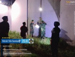Koramil 1315-02/Limboto Bersama Petugas Lembaga Pemasyarakatan Perempuan Perkuat Keamanan Melalui Patroli Sambang Malam Rutin Bersama