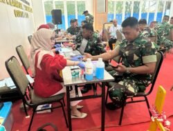 Semarak Kemerdekaan RI ke-81, Personel Kodim 1315 Gorontalo Berbagi Kepedulian Melalui Aksi Donor Darah