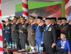 Peringati HUT RI Ke-81, Dandim 1315 Kabupaten Gorontalo Hadiri Upacara Penurunan Bendera Merah Putih