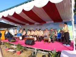 Ajang Kreativitas Penggalang III Berlangsung Semarak, Personel Koramil Telaga Turut Dukung Bulan Bakti Pramuka Dan HUT RI
