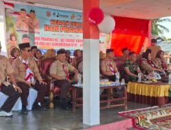 Pembukaan Pramuka Kecamatan Tabongo Berlangsung Meriah, Personel Koramil Hadir Berikan Dukungan Kepada Para Pelajar Setempat
