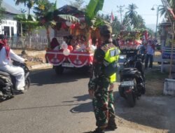 Karnaval Anak-Anak PAUD Berlangsung Meriah, Koramil 1315-03/Tabongo Hadir Pastikan Keamanan Sepanjang Kegiatan