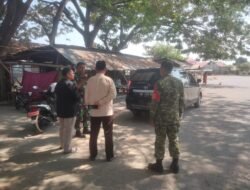 Personel Koramil Telaga Dampingi Pemerintah Tinjau Lahan Calon Lokasi Pembangunan Koperasi Desa Kelurahan Merah Putih