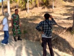 Cek Kesiapan Lokasi, Danramil 1315-01/Telaga Tinjau Lahan Koperasi Desa Kelurahan Merah Putih Timuato