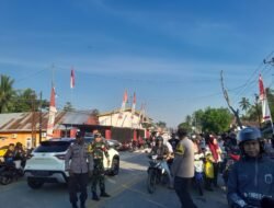 Semarak HUT Kemerdekaan RI ke-81, Babinsa Koramil Tibawa Kawal Karnaval Anak TK dan PAUD Pulubala