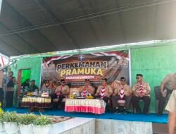 Upacara Pembukaan Perkemahan Pramuka Kecamatan Limboto Berlangsung Meriah, Koramil 1315-02 Turut Berikan Dukungan