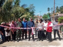 Jembatan Armco Merah Putih Resmi Digunakan, Danramil 1315-02/Limboto Saksikan Momen Bersejarah Bersama Warga Polohungo