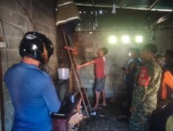 Respons Cepat Koramil Telaga Bersama Polsek Dan Damkar Berhasil Kendalikan Kebakaran Rumah Warga Luwoo