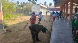 Semangat Gotong Royong, Personel Kodim 1315/Kabupaten Gorontalo Gelar Karya Bakti Sambut HUT Ke-81 TNI