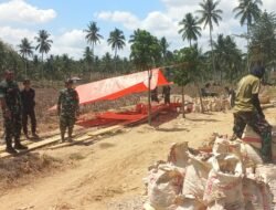 Dandim 1315/Kab. Gorontalo Tinjau Pembangunan Jembatan Gantung Dan Jembatan Beton Untuk Pastikan Progres Berjalan Lancar