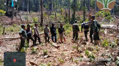 Patroli Gabungan Koramil 1315-01/Telaga Dan Dinas Kehutanan Sasar Kawasan Hutan Dulamayo Barat