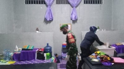 Razia Gabungan Lapas Perempuan Gorontalo Libatkan Koramil 1315-02/Limboto Untuk Perkuat Keamanan Blok Hunian